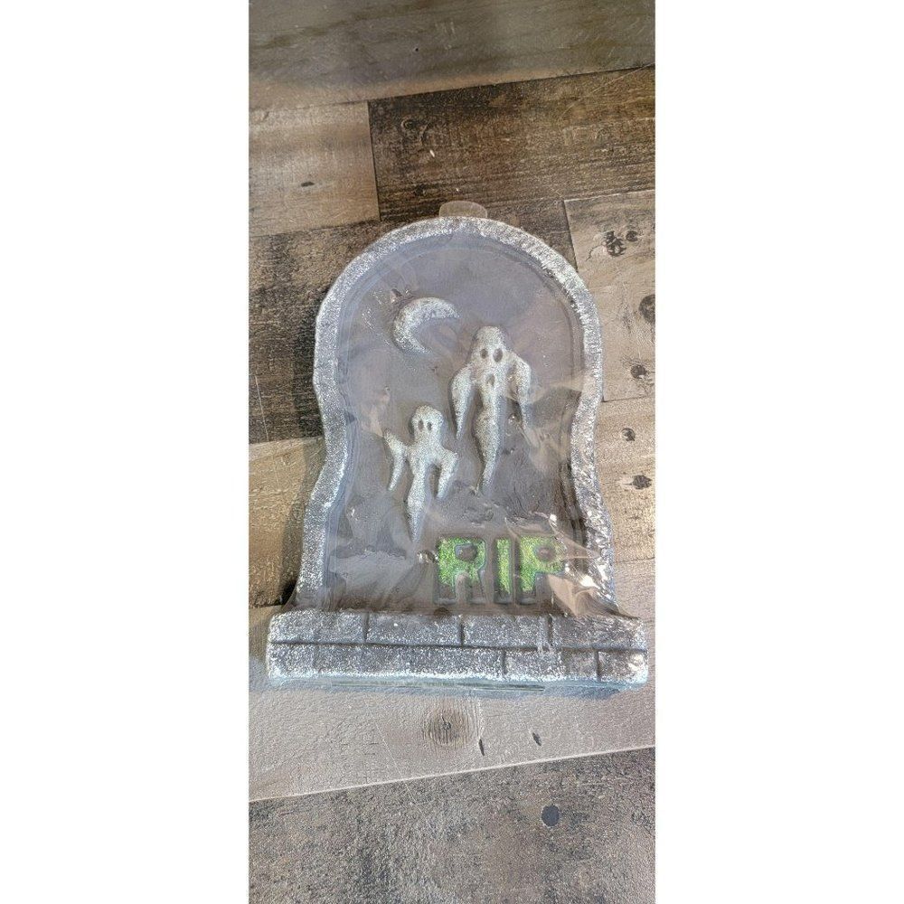 Tombstone ghost RIP yard halloween Styrofoam decor